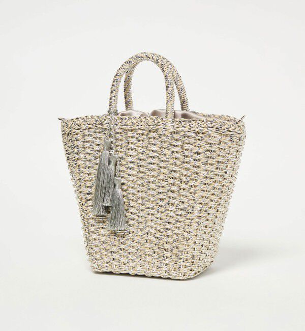 UNITED ARROWS green label relaxing「2WAY メタリック ペーパーカゴバッグ」|かごバッグ|