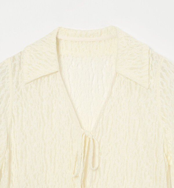 EMMEL REFINES「＜EMMEL REFINES＞カットレース リボン トップス」|Tシャツ・カットソー|