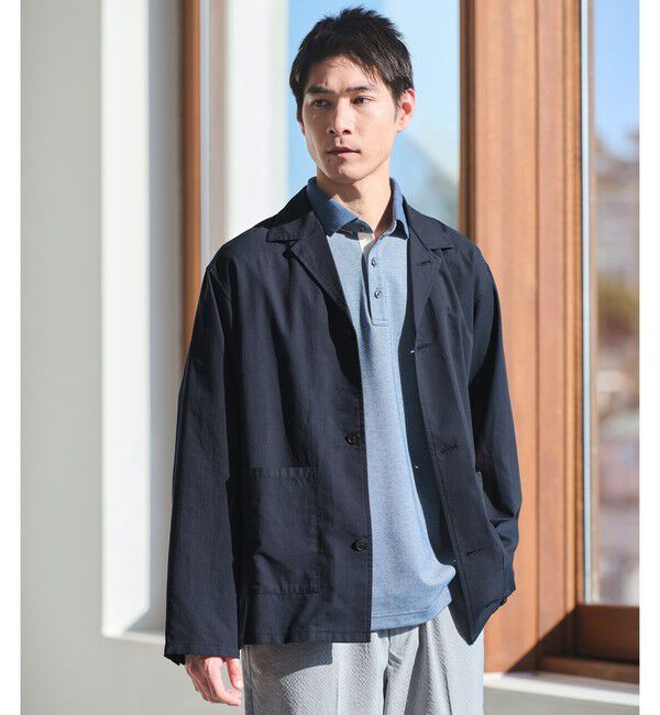 UNITED ARROWS green label relaxing「BREEZY メッシュ カバーオール ジャケット -通気性-」|ブルゾン・スタジャン|NAVY