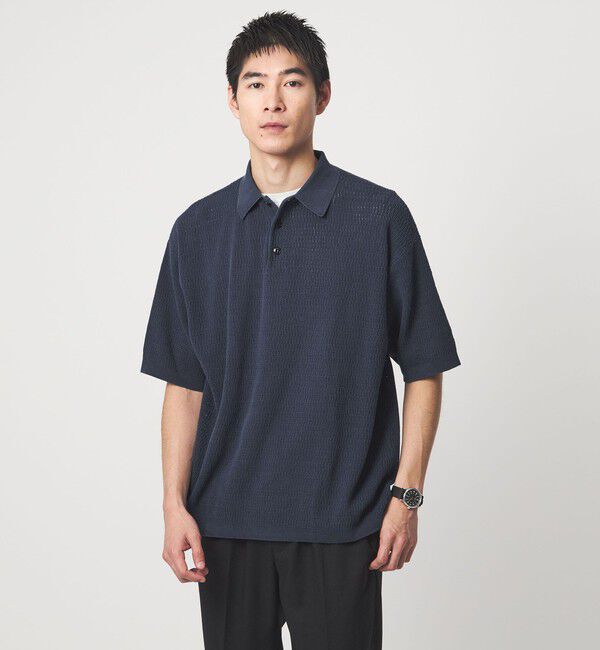 UNITED ARROWS green label relaxing「【別注】＜Healthknit＞ガーメントダイ ニット 半袖 ポロシャツ」|ポロシャツ|