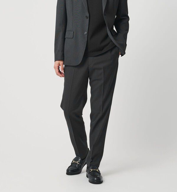 BEAUTY&YOUTH UNITED ARROWS「ピンヘッド ポリエステル ノープリーツ スリム パンツ NO.1 セットアップ対応可能」|チノ|