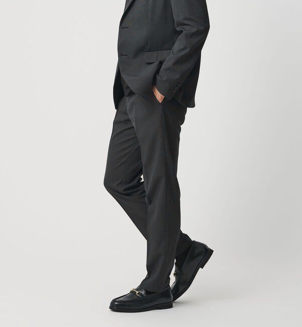 BEAUTY&YOUTH UNITED ARROWS「ピンヘッド ポリエステル ノープリーツ スリム パンツ NO.1 セットアップ対応可能」|チノ|