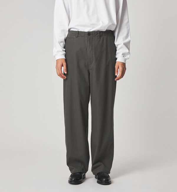 STEVEN ALAN「＜Steven Alan＞ ハイツイスト ツイル アーミー ノープリーツ トラウザーズ」|チノ|