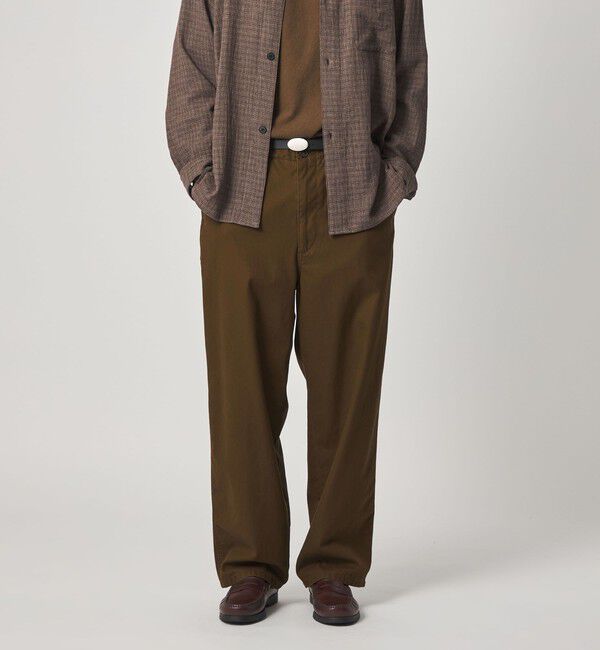 STEVEN ALAN「＜Steven Alan＞ ハイツイスト ツイル アーミー ノープリーツ トラウザーズ」|チノ|