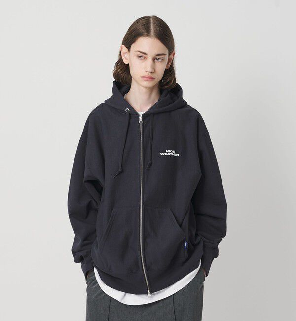 NICE WEATHER「＜NICE WEATHER＞ロゴスウェット ジップパーカ 2」|パーカー|