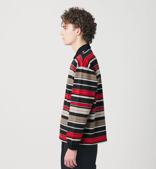 BEAUTY&YOUTH UNITED ARROWS「マルチ ボーダー ロング スリーブ ポロカラー カットソー」|Tシャツ・カットソー|