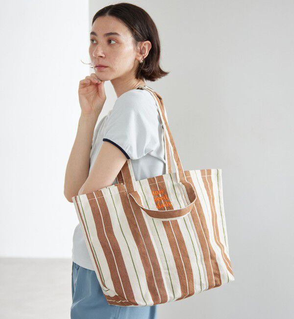 BEAUTY&YOUTH UNITED ARROWS「【別注】＜beej＞ストライプ 2WAY トートバッグ」|トートバッグ|MD.BROWN