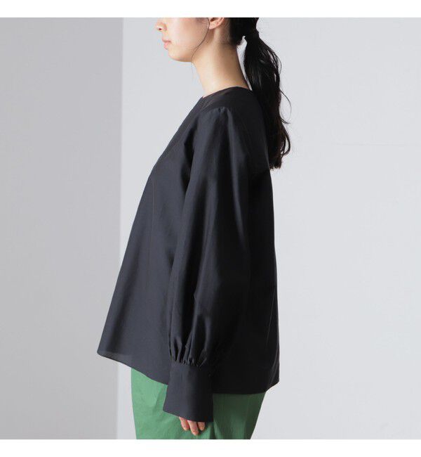 Demi-Luxe BEAMS 「AK+1 / シルクコットン ブラウス」|シャツ・ブラウス|