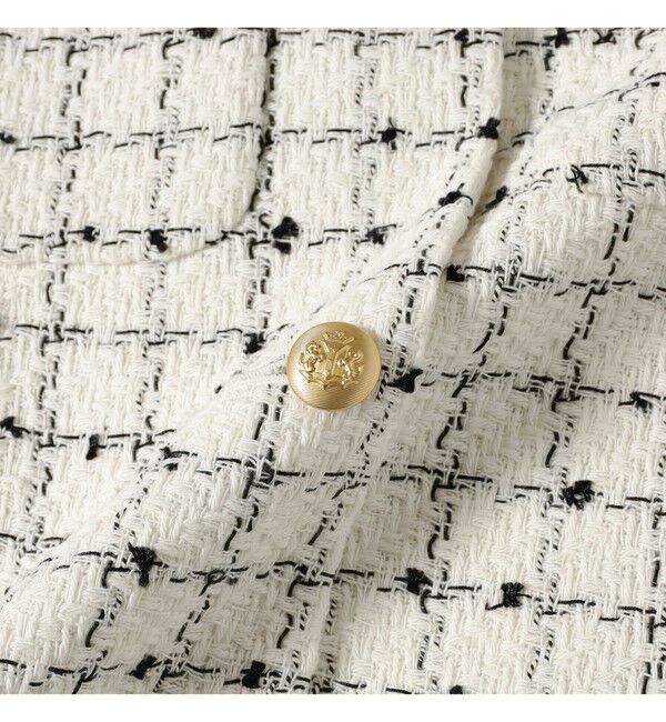 Demi-Luxe BEAMS 「ツイード ノーカラー ジャケット＊」|ダッフルコート|