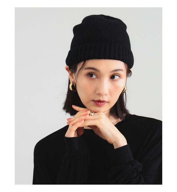 Demi-Luxe BEAMS 「GRILLO / カシミヤ混 ビーニー」|ハット|BLACK