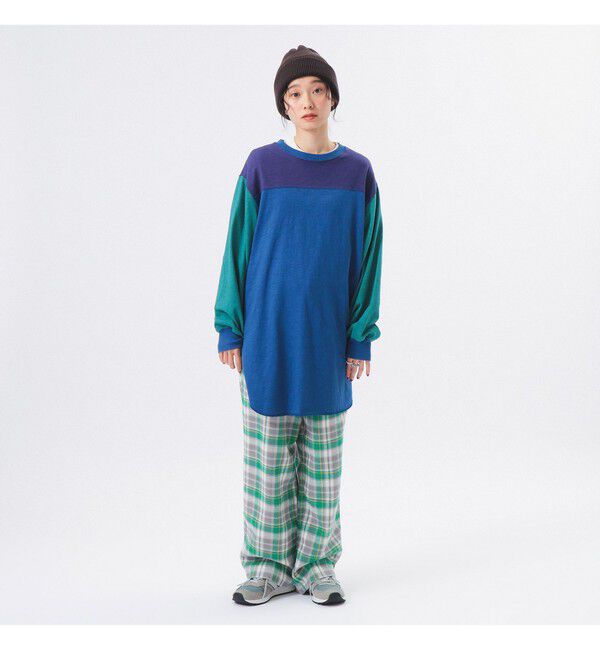 BEAMSBOY「ワーク チェック イージーパンツ」|チノ|