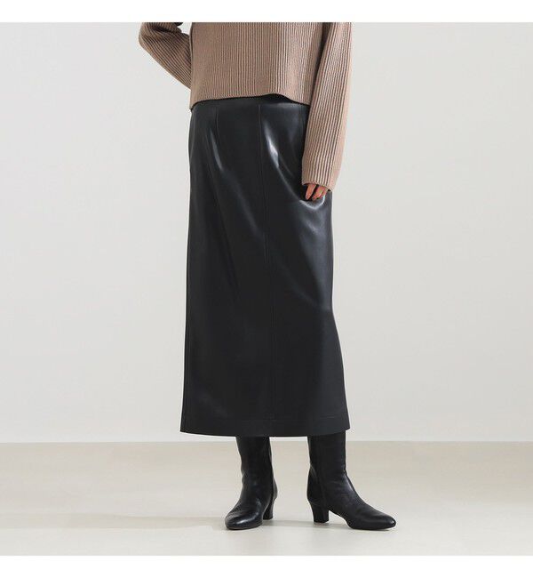 Demi-Luxe BEAMS 「フェイクレザー セミタイトスカート」|スカート|