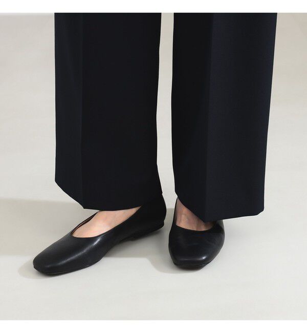 Demi-Luxe BEAMS 「ポリエステル ウール 2ループ ワイドパンツ」|チノ|