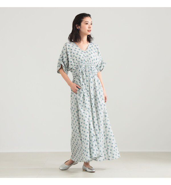 Demi-Luxe BEAMS 「ne Quittez pas / スモール フラワー ギャザー ワンピース」|ワンピース|