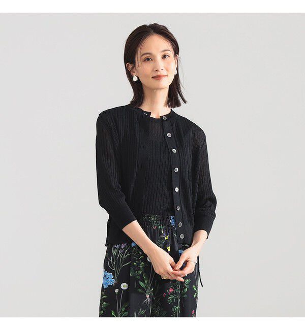 Demi-Luxe BEAMS 「SLOANE / 14ゲージ ワイドリブ カーディガン」|ニット・セーター|別注BLACK