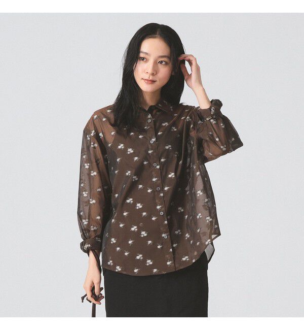 Ray BEAMS 「シアー フラワー ジャカード シャツ」|シャツ・ブラウス|