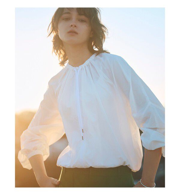 Demi-Luxe BEAMS 「AK+1 / エアリー ナイロン ブルゾン」|ブルゾン・スタジャン|WHITE