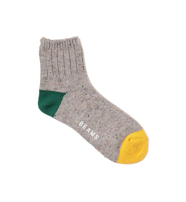 BEAMS「ネップ クォーター ソックス」|ソックス|GREY