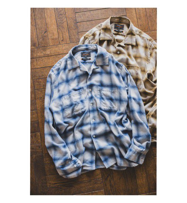 BEAMS PLUS「Open Collar Ombre」|シャツ・ブラウス|