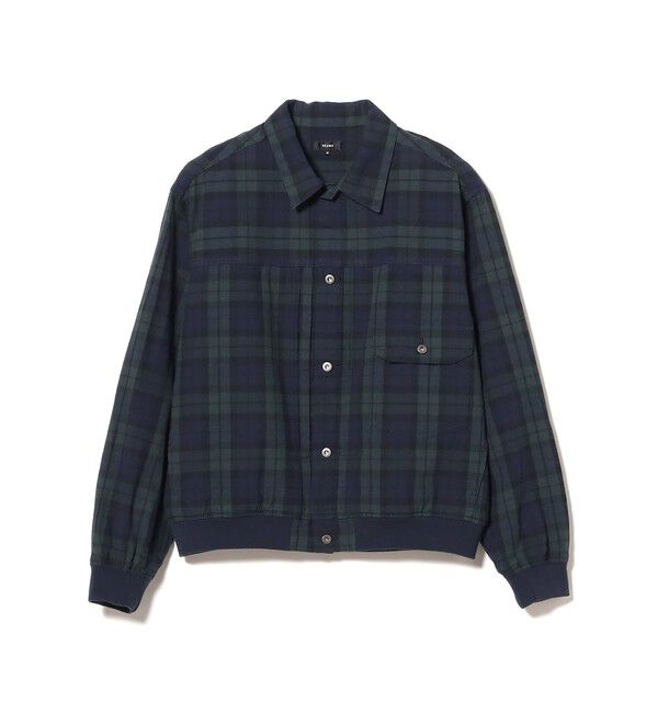 BEAMS「チェック G-ジャケット【リラックスフィット】」|ブルゾン・スタジャン|BLACK_WATCH