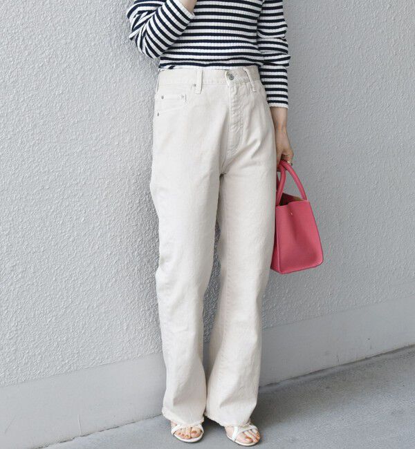 SHIPS any「SHIPS any:〈ウォッシャブル〉オーガニック ツイル フレア パンツ」|デニム|