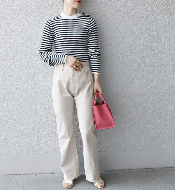 SHIPS any「SHIPS any:〈ウォッシャブル〉オーガニック ツイル フレア パンツ」|デニム|