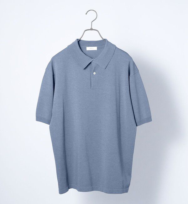 SHIPS any「SHIPS any:〈接触冷感〉ハイゲージ リネンミックス サマー ニット ポロシャツ 25SS◇」|ポロシャツ|