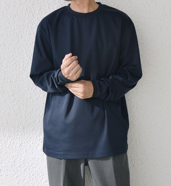 SHIPS any「SHIPS any: スムースコットン クルーネック Tシャツ (ロンT)◇」|Tシャツ・カットソー|