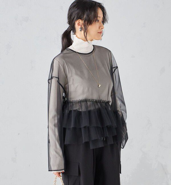 SHIPS for women「〈手洗い可能〉インナーセット チュール デザイン ブラウス ◇」|シャツ・ブラウス|