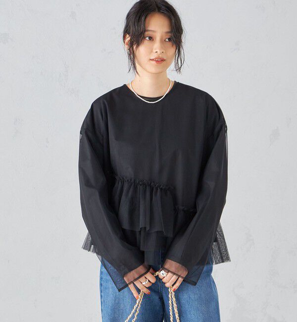 SHIPS for women「〈手洗い可能〉インナーセット チュール デザイン ブラウス ◇」|シャツ・ブラウス|