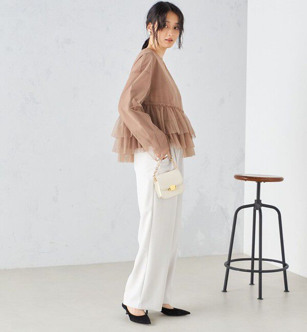 SHIPS for women「〈手洗い可能〉インナーセット チュール デザイン ブラウス ◇」|シャツ・ブラウス|