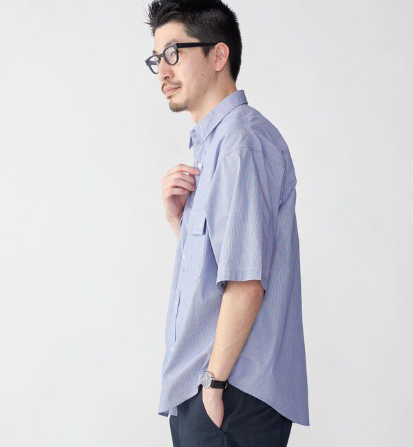 SHIPS「SHIPS: Wポケット ウォッシュド タイプライター ショートスリーブ シャツ」|シャツ・ブラウス|