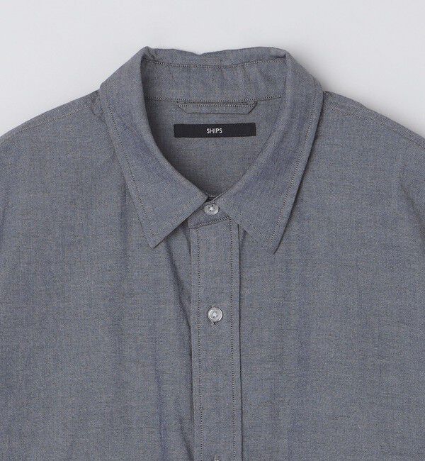 SHIPS「SHIPS: Wポケット ウォッシュド タイプライター ショートスリーブ シャツ」|シャツ・ブラウス|