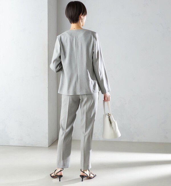 SHIPS for women「〈接触冷感/手洗い可能〉トリアセテート混 ノーラペル ジャケット（セットアップ対応）◇」|その他|