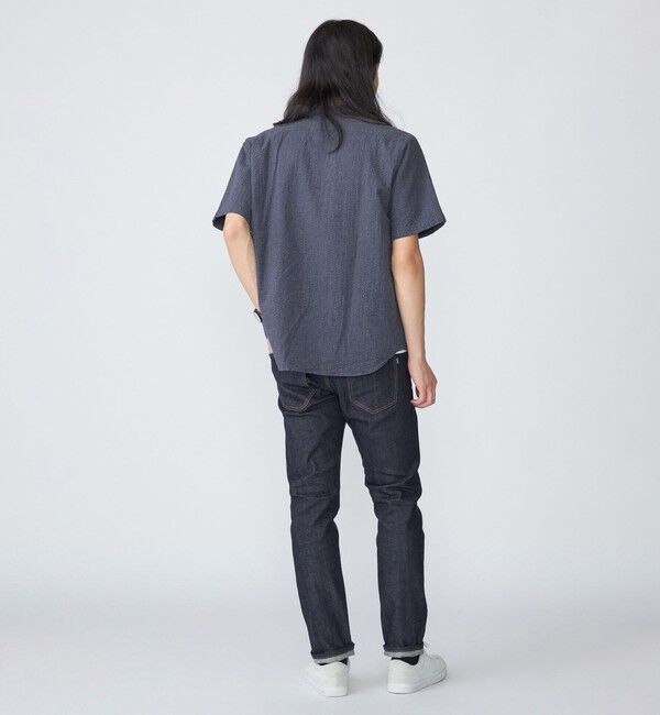 SHIPS「SHIPS: シアサッカー プルオーバー バンドカラー ショートスリーブ シャツ」|シャツ・ブラウス|