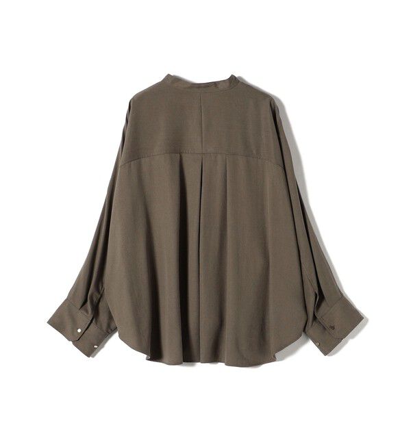 SHIPS for women「〈手洗い可能〉バンドカラー ショート 羽織り シャツ」|シャツ・ブラウス|