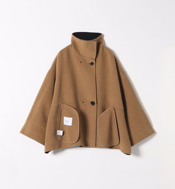 SHIPS any「【WEB限定】SHIPS any: リバー スタンドカラー ポンチョ ショート コート」|その他|