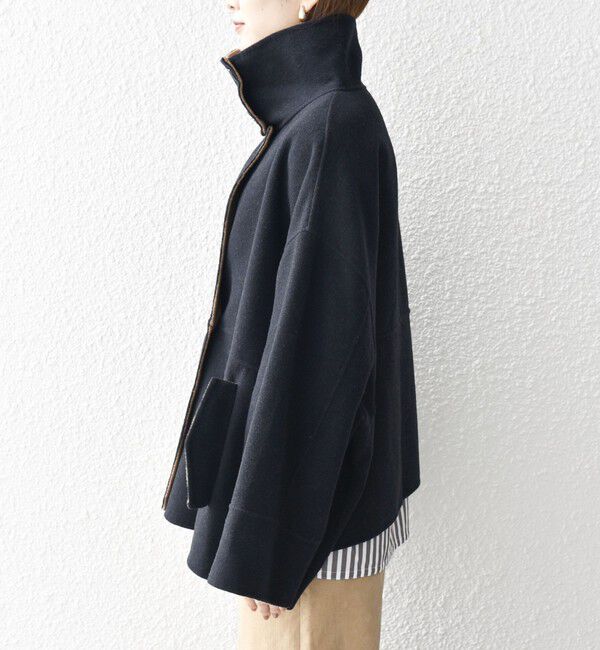 SHIPS any「【WEB限定】SHIPS any: リバー スタンドカラー ポンチョ ショート コート」|その他|