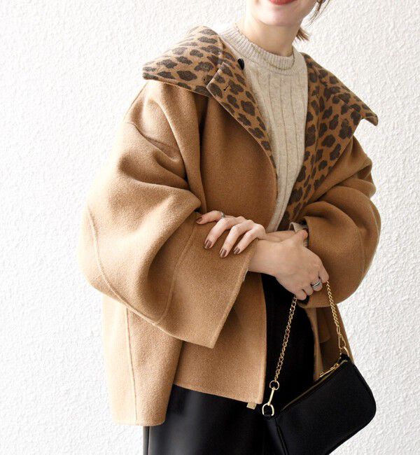 SHIPS any「【WEB限定】SHIPS any: リバー スタンドカラー ポンチョ ショート コート」|その他|