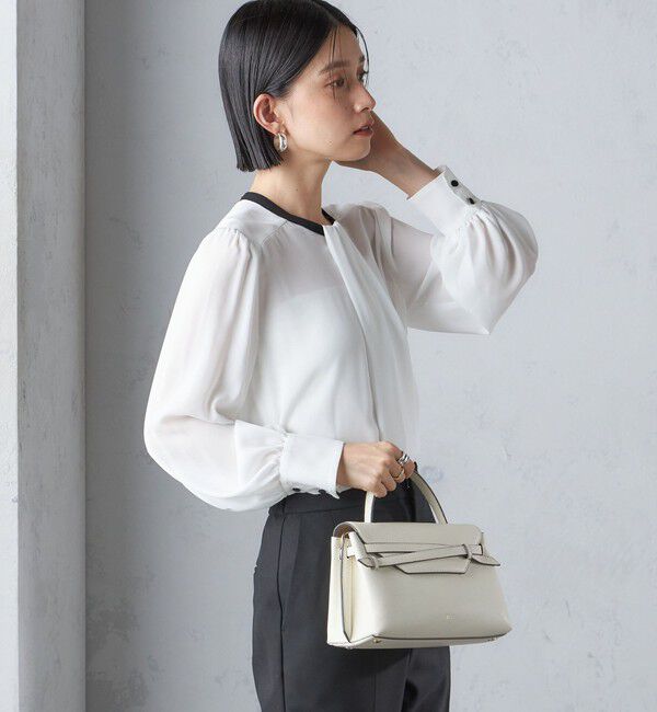 SHIPS for women「troisiemeCHACO:〈洗濯機可能〉ロング タイ ブラウス（セレモニー対応可）」|シャツ・ブラウス|