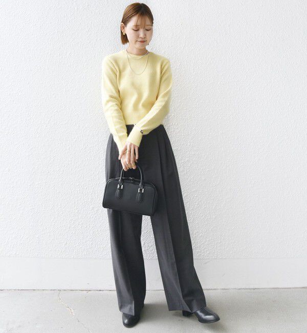 SHIPS for women「【WEB限定】〈手洗い可能〉布帛 襟付き ニット プルオーバー」|ニット・セーター|