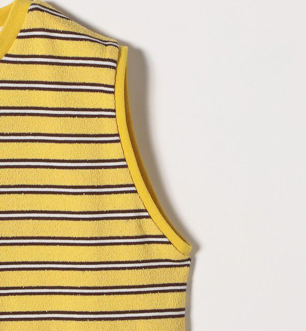 SHIPS any「SHIPS any:〈洗濯機可能〉パイル ボーダー ノースリーブ TEE」|タンクトップ|