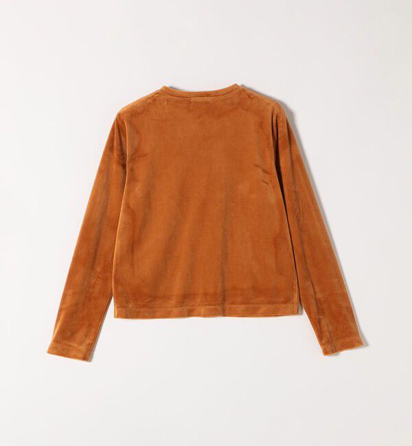 SHIPS any「SHIPS any:〈洗濯機可能〉ポリエステル ベロア コンパクト スナップ カーディガン」|カーディガン|