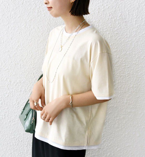 SHIPS for women「〈接触冷感〉レイヤード ライク TEE」|Tシャツ・カットソー|