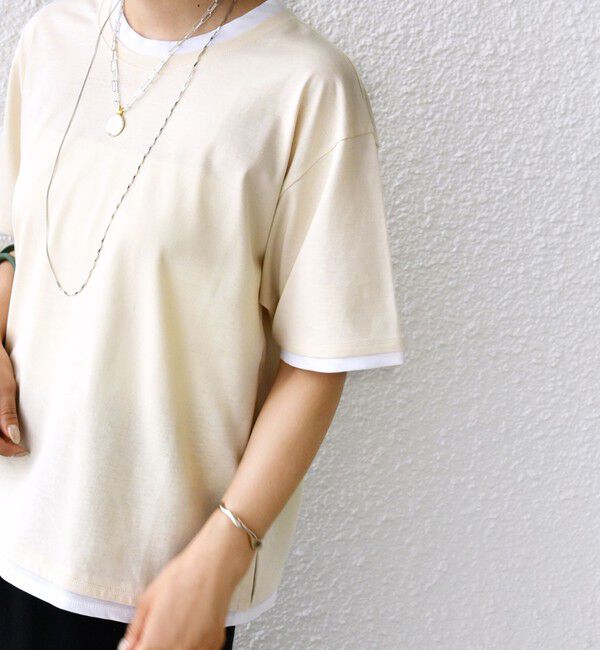 SHIPS for women「〈接触冷感〉レイヤード ライク TEE」|Tシャツ・カットソー|