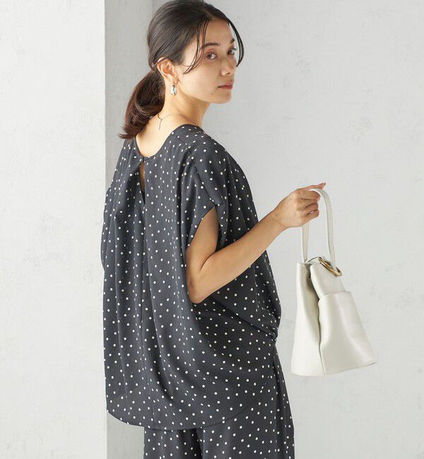 SHIPS for women「〈手洗い可能/接触冷感〉アムンゼン ドット ドルマン ブラウス」|シャツ・ブラウス|