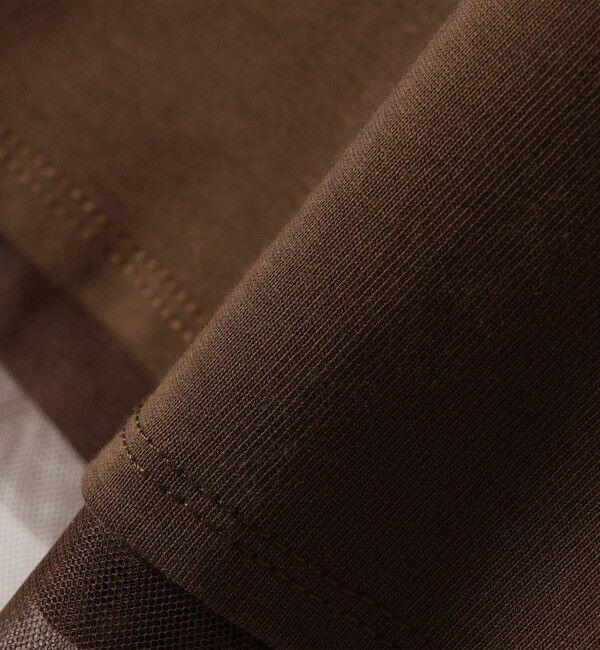 SHIPS for women「【WEB限定】チュール コンビ ラウンド カットソー」|Tシャツ・カットソー|