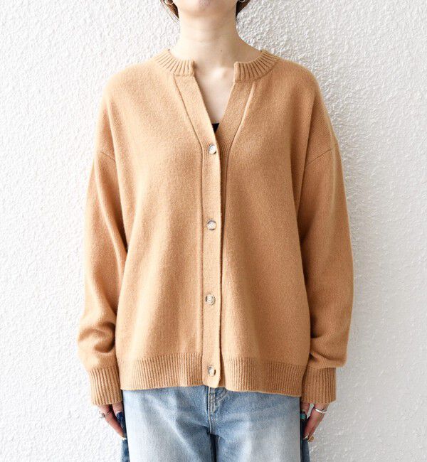 SHIPS any「SHIPS any:〈手洗い可能〉AQUA カシミヤ ミックス スキッパー カーディガン」|カーディガン|