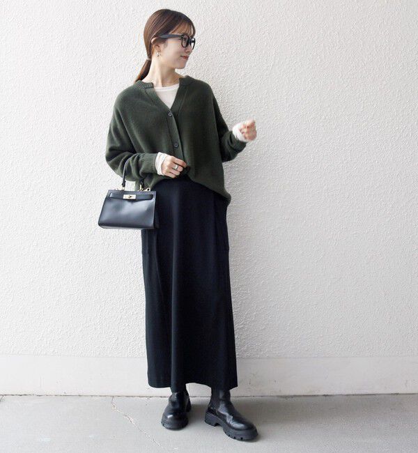 SHIPS any「SHIPS any:〈手洗い可能〉AQUA カシミヤ ミックス スキッパー カーディガン」|カーディガン|