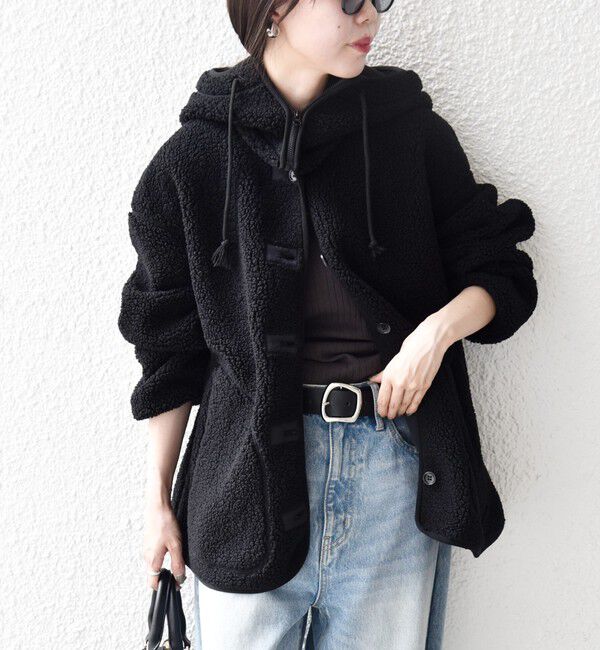 SHIPS any「SHIPS any:〈洗濯機可能〉ボア フリース 2WAY フーディー ブルゾン」|ブルゾン・スタジャン|